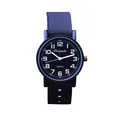 Dettaglio orologio sportivo al quarzo per bambini con quadrante nero e cinturino in tela - Nero