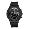 Montre de sport numérique Mark Fairwhale étanche avec cadran spatial et bracelet noir - FW-4440-R1 / Noir