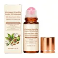 Coconut Vanilla Castor Oil Rollerball with Rose Quartz Roller for body skin care - Coconut Vanilla Castor Oil (Quartz Roller) / 50ml