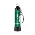 Draagbare groene Focus Aroma Stick neusinhalator met een stevige metalen sleutelhanger accessoire - Munt