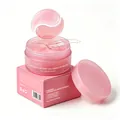 Moisturizing pink caffeine collagen eye patches for dark circles and puffiness - Caffeine Collagen Eye Patches / 85g (60 Patches) / Pink