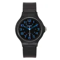 Waterproof quartz wristwatch with a black silicone strap and blue dial numerals for students - Blue Large Digital Style (SR202)