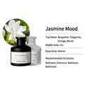 Raumduft-Set mit Jasmin-Aroma in schwarzen und klaren Glasflaschen für Zuhause - Jasmin-Stimmung / Mattschwarz