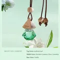 Κρεμαστό αρωματικό αυτοκινήτου Mountain Jasmine με πράσινο διαμαντένιο μπουκάλι - Κρεμαστό διακοσμητικό αυτοκινήτου / Γαρδένια του Βουνού