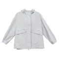Chaqueta cortavientos lavanda para mujer con capucha y bolsillos frontales grandes - Talla única / Tops / Azul