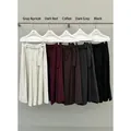 Casual damesbroek met wijde pijpen verkrijgbaar in abrikoos, rood, koffie, grijs en zwart - S / Bottoms / Zwart