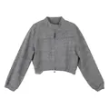 Grey urban leisure cropped zip-up sweatshirt cardigan for women spring new style - S / Tops / Heather Grey