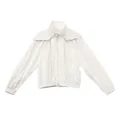 Lightweight white hooded sun protection jacket for women with loose fit design - S / Tops / White