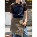 Stijlvolle dames gebreide polo in kleurblokken met diagonale rits en kabelmotief - S / Top (NH257055) / Blauw