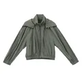 Women's loose lightweight hooded sun protection jacket in olive green variant style - S / Tops / Forest Green
