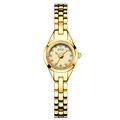 Elegant GEDI women's gold quartz watch featuring champagne dial and polished link bracelet - Gold Case Gold Dial (14048) / Gold (Gold Dial)