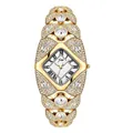Luxury golden bracelet quartz watch for women featuring sparkling crystal diamond inlay - JW964 Bracelet Style (JW964) / Gold Case White Dial Gold Bracelet (Not Waterproof)