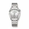 Montre à quartz BESTWIN pour hommes avec boîtier argenté angulaire unique et fonction date - Argent Blanc