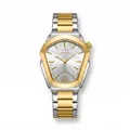 Montre à quartz BESTWIN pour homme avec boîtier géométrique unique et bracelet bicolore or argent - Bicolore Blanc
