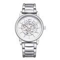 Montre mécanique automatique squelette pour homme en acier inoxydable argenté avec cadran. - Argent Blanc