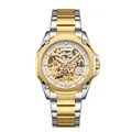 Reloj automático esqueleto Bestwin de lujo para hombre en color bicolor oro y plata. - Bicolor Blanco