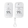Spray disinfettante all'alcol KORMESIC da 50 ml con custodia in silicone bianco e gancio - Inodore / 50ml / Custodia in Silicone Bianco