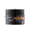 Cera per capelli KORMESIC Edge Gel 140g tenuta estrema con dimensioni 6,9x5,7cm - Gel per lo Styling dei Bordi / 140.00g