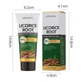 KORMESIC Licorice Root antibacterial foot cream 100g tube and box dimensions view - Licorice Root Foot Cream (100g)