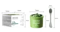 Detaillierte Maße für Holy Basil Bubble Deep Mask inklusive Tiegel Verpackung und Applikator - Heiliges Basilikum Blasenmaske (Mit Pinsel) / 90.00g
