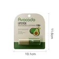 KORMESIC Avocado Moisturizing Lipstick 3g with 11.6cm x 10.1cm packaging dimensions - Avocado Flavor / 3g Pack