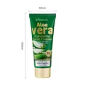 Refreshing Kormesic Aloe Vera Exfoliating Scrub Cleanser 100g tube with dimensions - Aloe Scrub / 100.00g