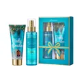 KORMESIC skin care gift set with whitening body cream and passion body mist in blue box - Passion / 120ml Mist + 100g Cream Set / Cyan Blue