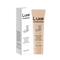 Detail view of Luxe long-wear liquid foundation tube and packaging box with SPF50 protection. - Tube Color Changing Foundation (30ml)