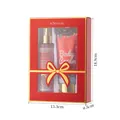 KORMESIC skin care gift set featuring body cream and mist in festive red packaging - Red
