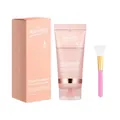 Tiefenwirksames Kollagen-Anti-Falten-Maskenset mit Silikonbürste in rosa Verpackung - Kollagen Nachtmaske und Pinsel / 75ml