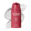Luxe lightweight color changing foundation in pink pump bottle with 15 SPF 30ml capacity - Flower Label Color Changing Foundation (Red Packaging) / 30ml/SPF15 / Rose Red