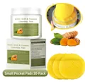 Kojic acid and turmeric cleansing pads for brightening skin tone, 30 count jar pack - 30-Count Boxed Cleansing Pads (Small Pocket)