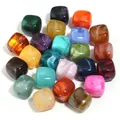 Cuentas de cubo de acrílico jaspeado de colores para hacer joyas y pulseras de bricolaje - Colores Mezclados al Azar