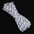 Cordino da polso intrecciato bicolore bianco e nero per telefoni cellulari eleganti - Diametro 5mm / Bianco Sbiancato e Nero