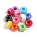 Colorful UV plated acrylic large hole beads cluster for DIY jewelry and phone chains - 50 Pieces / Random Mixed Plated