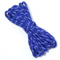 Cordino da polso intrecciato blu e bianco resistente per cinturino anti-smarrimento - Diametro 5mm / Blu Reale e Bianco