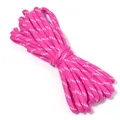 Cinturino da polso per cellulare intrecciato rosa acceso con eleganti motivi a pois bianchi - Diametro 5mm / Plum red + white