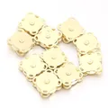 Botones magnéticos de hierro dorado de 14mm con forma de flor para bolsos y ropa - Dorado