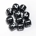 Perles carrées en acrylique noir avec ponctuation pour la création de bijoux - Perles carrées / 12mm (Trou de 4,9mm) / Noir