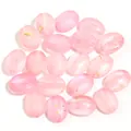 Matte rosa Acryl-Kaffeebohnenperlen mit Goldglitzer für DIY-Schmuckherstellung. - Goldgesprenkelte Kaffeebohnen - Rosa