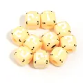 Perles carrées en acrylique jaune avec point d'interrogation pour bijoux DIY - Perles carrées / 12mm (Trou de 4,9mm) / Jaune