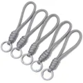 Lot de 5 lanières tressées grises multifonctions avec clips ronds, design anti-perte - 5 Pièces/Paquet (Longueur totale env. 13cm) / Gris