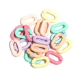 Kleurrijke matte acryl U-vormige open schakels voor DIY sieraden accessoires - Set van 30 / Regenboog Gematteerd