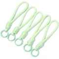 Lot de 5 cordons tressés vert menthe pour téléphones, porte-clés et gourdes d'eau - 5 Pièces/Paquet (Longueur totale env. 13cm) / Vert clair