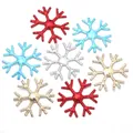 Lentejuelas y parches de copos de nieve coloridos para decoración navideña DIY hecha a mano - Copo de Nieve de Seis Pétalos de Colores Aleatorios