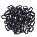 Zwarte marmeren acryl U-vormige kettingclips voor doe-het-zelf sieraden - Gradiënt Zwart Wit