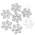 Lentejuelas de copos de nieve plateadas metálicas para manualidades y decoración - Copo de nieve plateado
