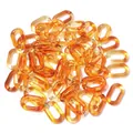 Transparante amberkleurige acryl U-vormige schakels voor handgemaakte DIY-sieraden - Gradiënt Koffie