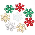 Lentejuelas de copos de nieve de Navidad para decoraciones de árboles y manualidades - Pieza de Copo de Nieve de Colores Aleatorios