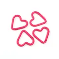 Resistenti moschettoni in alluminio fucsia a forma di cuore per portachiavi e DIY - Cuore / 5 Pezzi / Rosso rosa